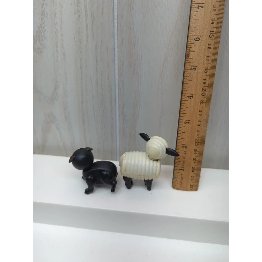 Fisher-Price Little People vintage hex screw farm animals black pig sheep USED